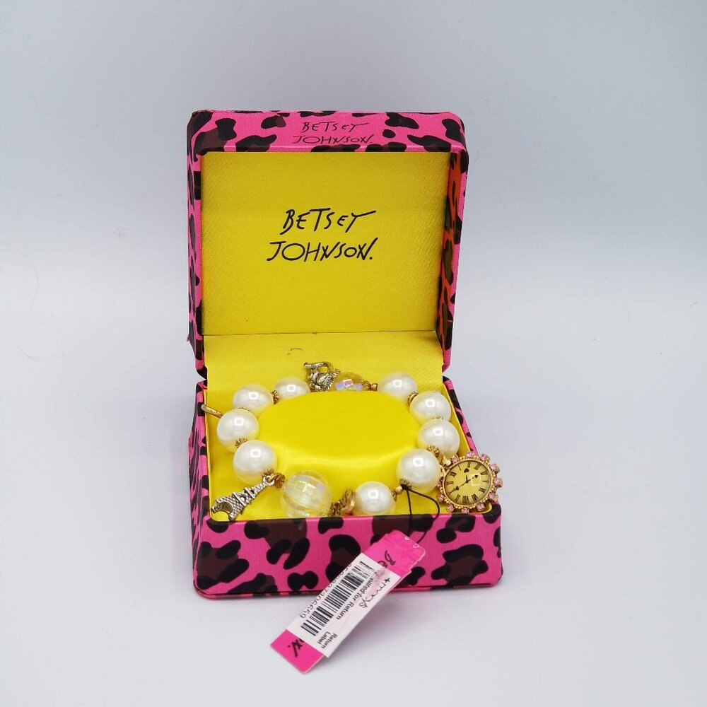 Betsey Johnson Beaded Charm Bracelet